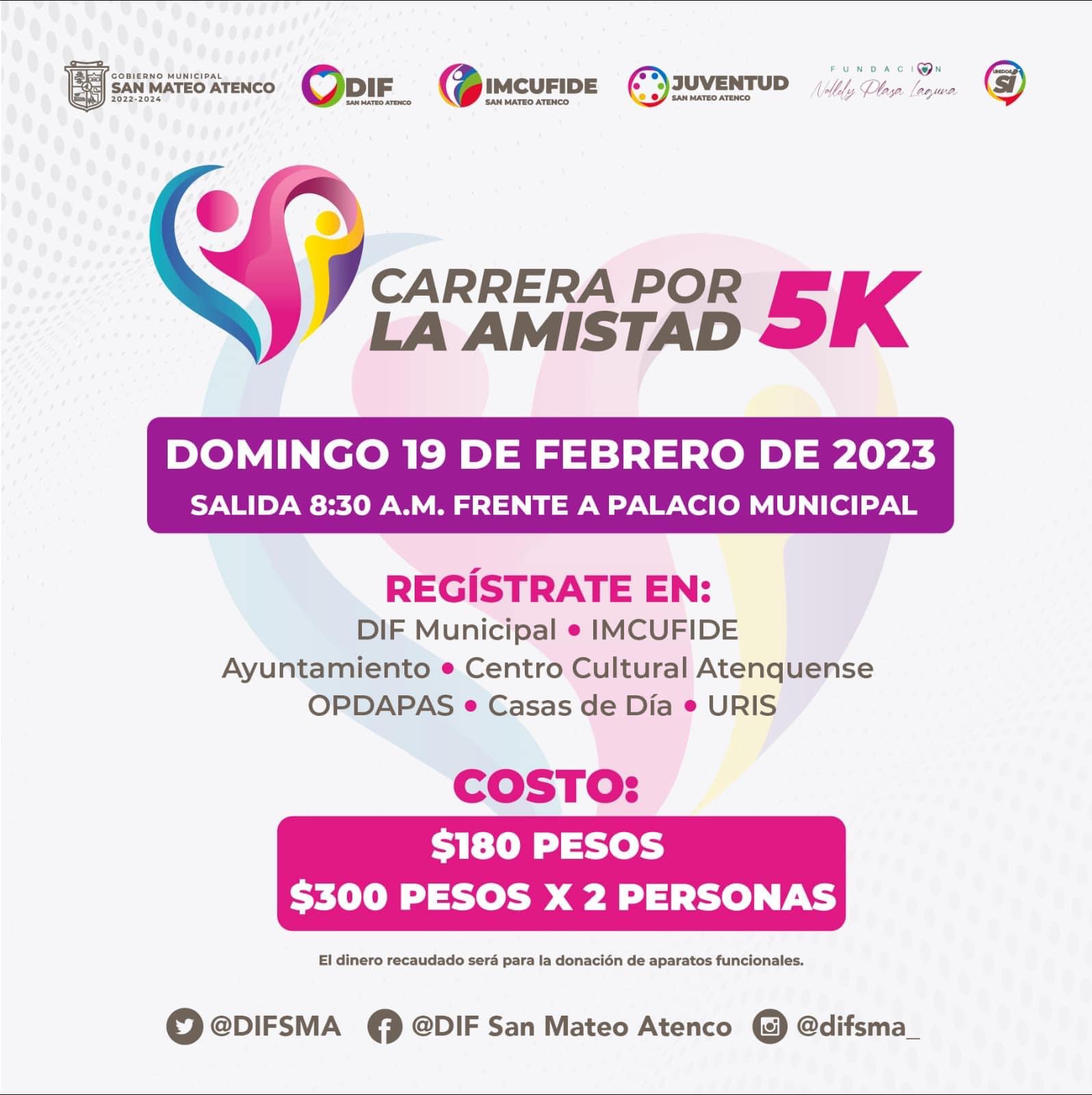 Invitan A Carrera Por La Amistad En San Mateo Atenco Primero Editores